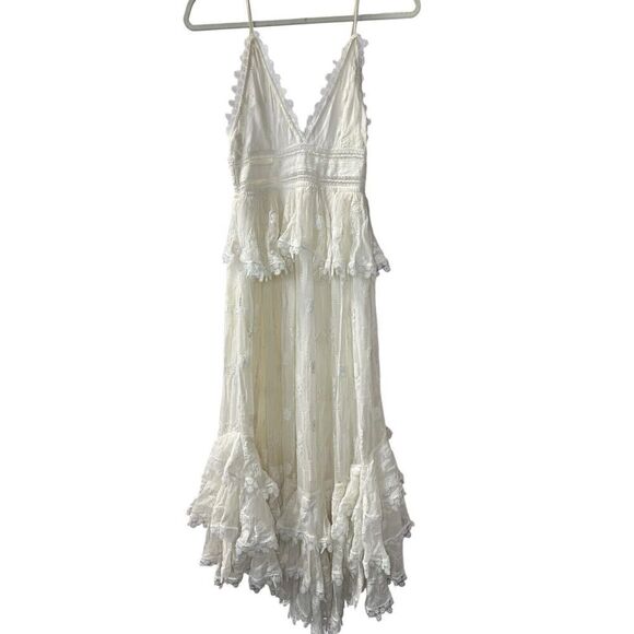 ROCOCO SAND Long Dress Off White Straps Embroidery Maxi S - Picture 7 of 16